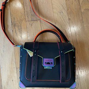 Michael Kors MD TH Manhattan Neon Leather Satchel